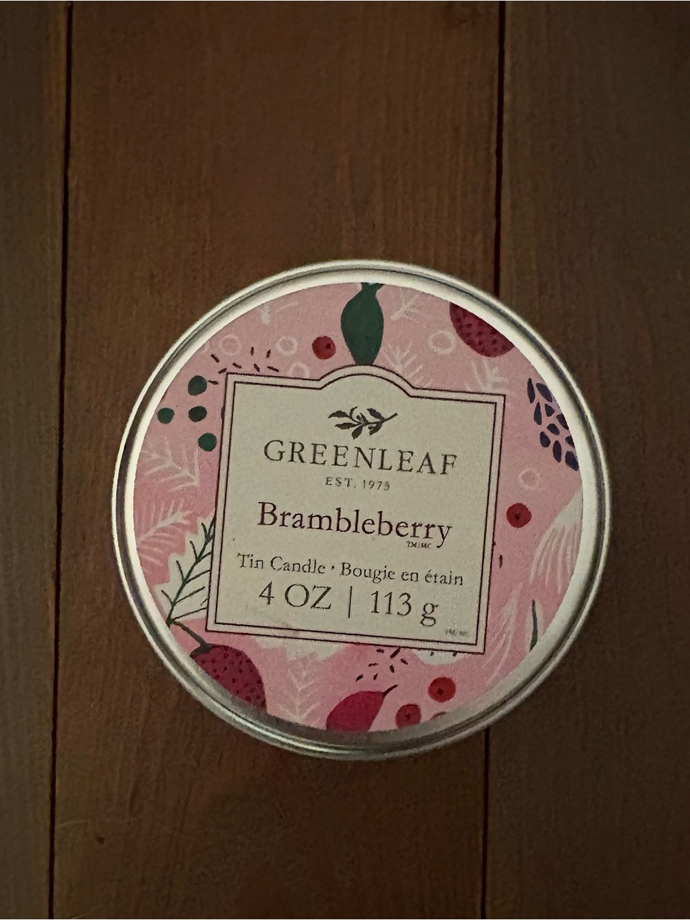 Brambleberry Tin Candle - GreenLeaf